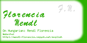 florencia mendl business card